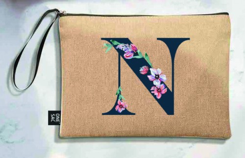 Bolso de mano letra n una pieza (diseño variado) (25×18×1 )
